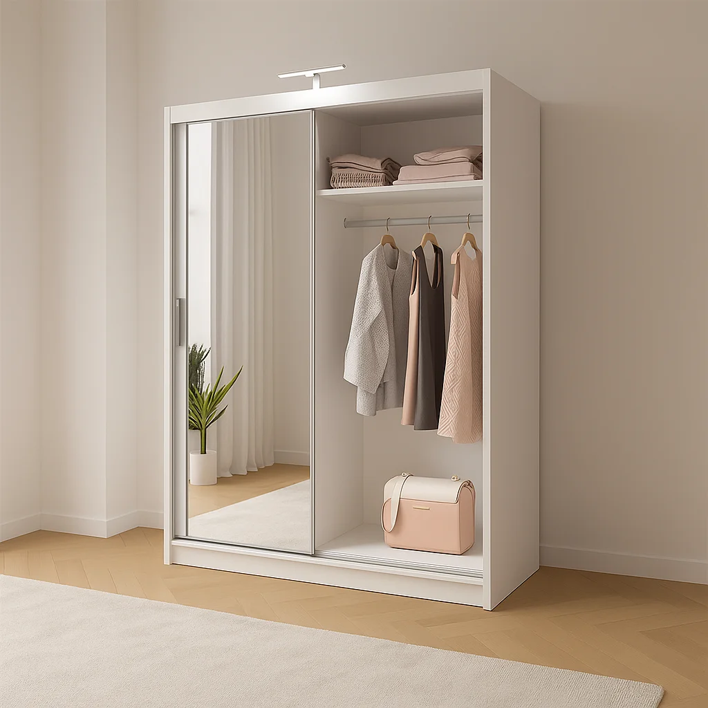 Sliding Mirror Wardrobe Berlin 180cm Wide