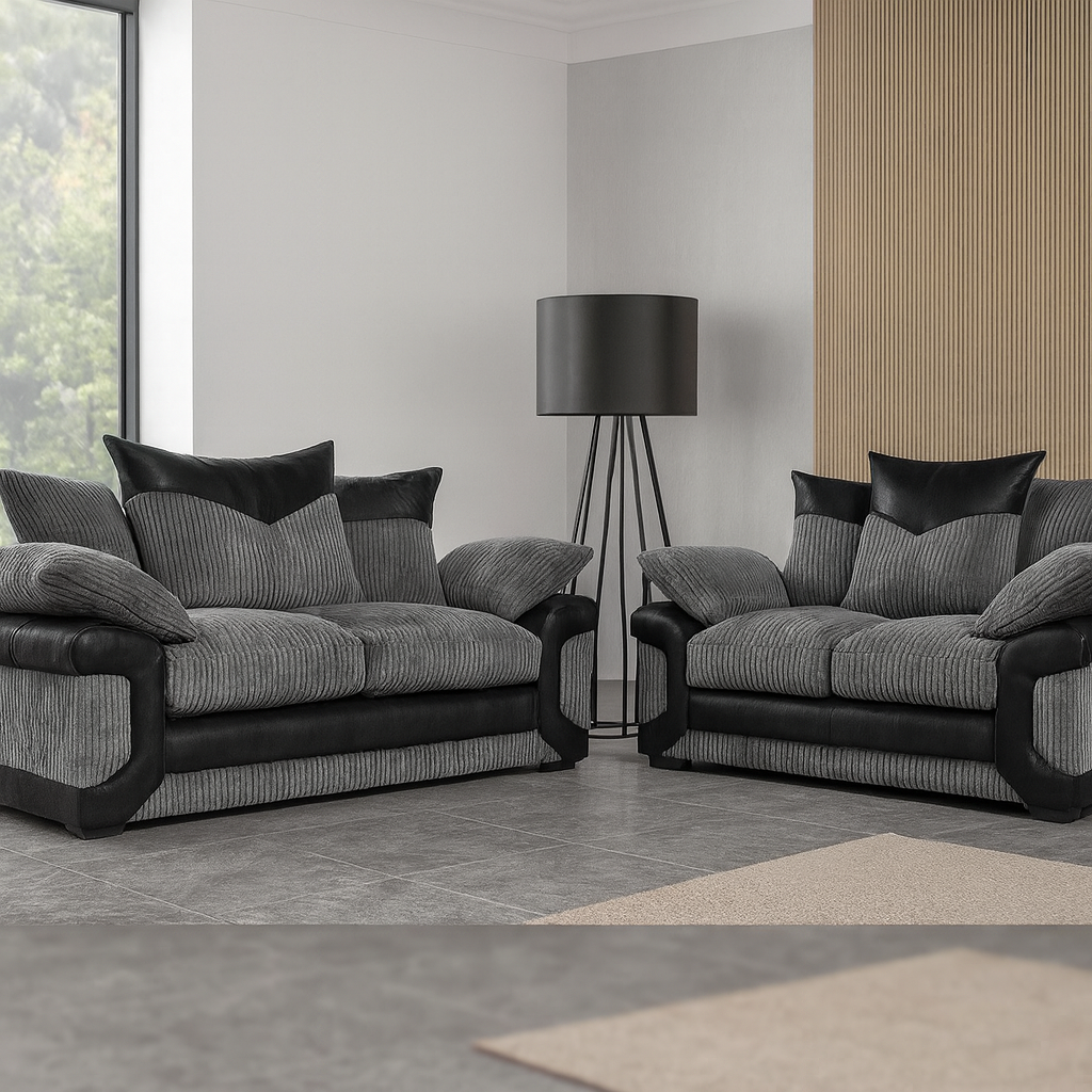 Dino 3 and 2 Seater Fabric Sofa Set
