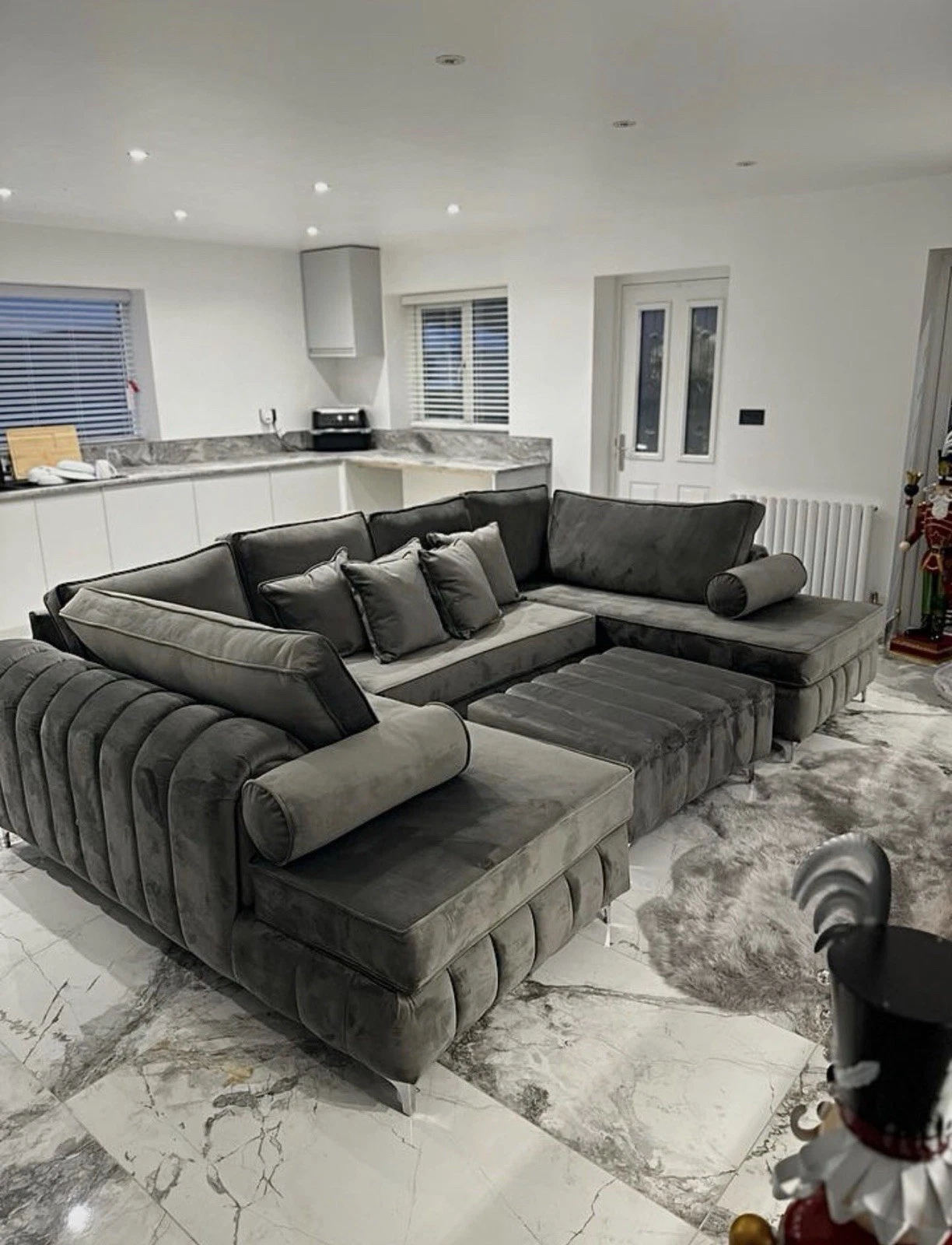 Luxury U Shape Lilly Cinema Sofa with Footstool | High Back |